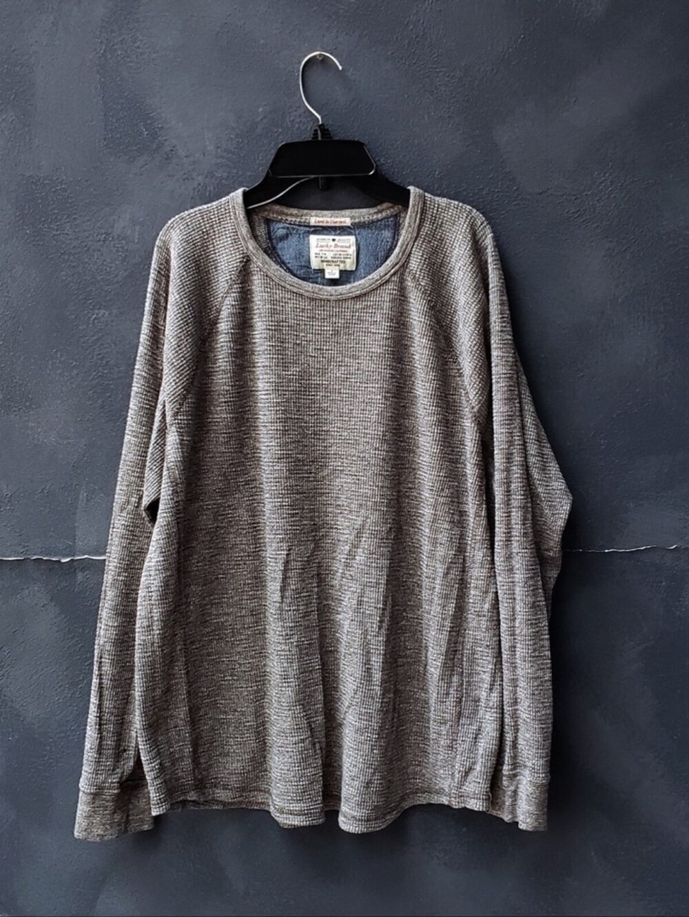 Men's Lucky Brand gray long sleeve "Lived in Thermal" shirt size L